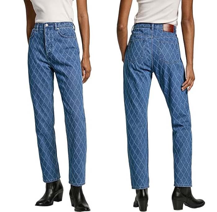 Pepe Jeans Straight Calças de ganga Uhw Diamond para mulher