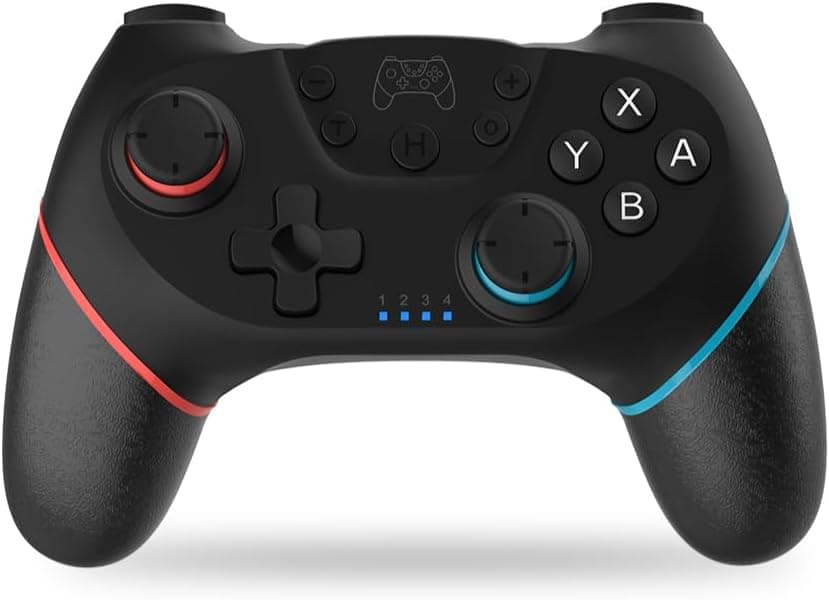 NK Wireless Switch Controller | Comando sem fios Bluetooth com função Wake, macros, vibração dupla e indicadores LED para Nintendo Switch