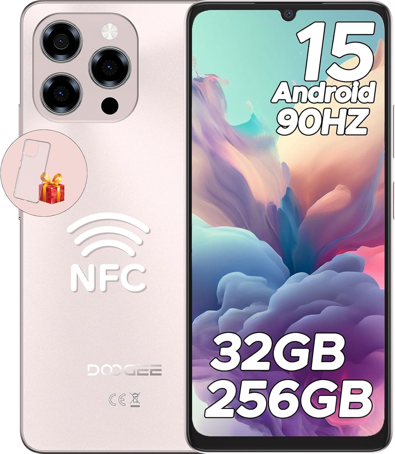 DOOGEE Note 58 Pro | Smartphone dual SIM 256 GB com ecrã 6,75'' HD+ bateria 6250 mAh e câmara dupla
