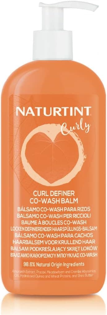 Naturtint Bálsamo Co-Wash | Bálsamo ativador de caracóis que limpa, desembaraça e nutre o cabelo, 98,6% ingredientes naturais, 330 ml