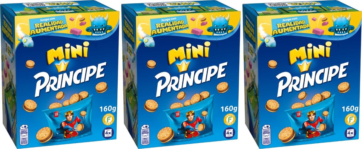 Principe Mini Sandwich | Bolachas recheadas com creme de chocolate de leite 160 g