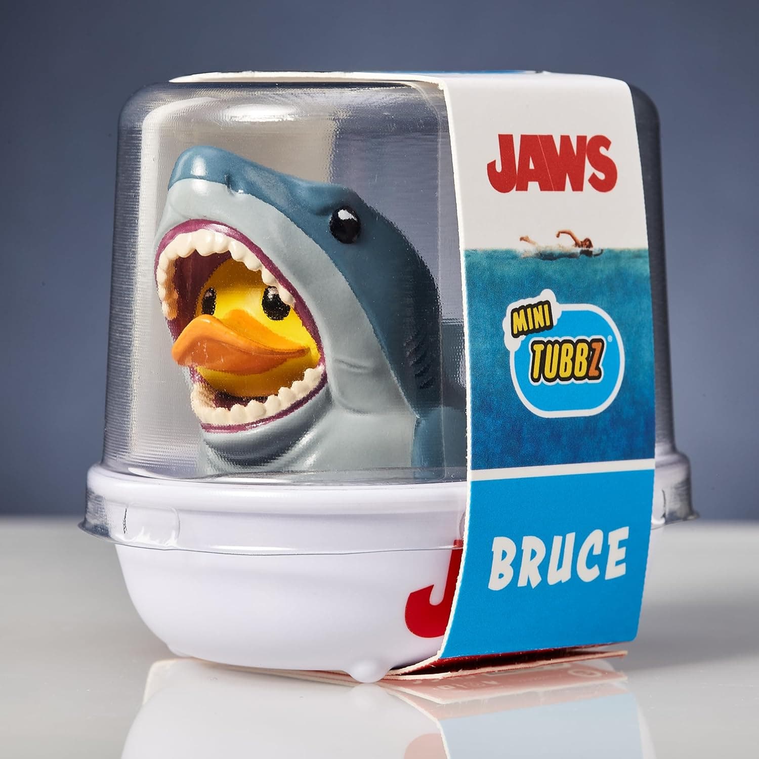 TUBBZ Mini Bruce - Figura colecionável de pato de borracha de vinil - Produto oficial de Jaws - Thriller TV e filmes