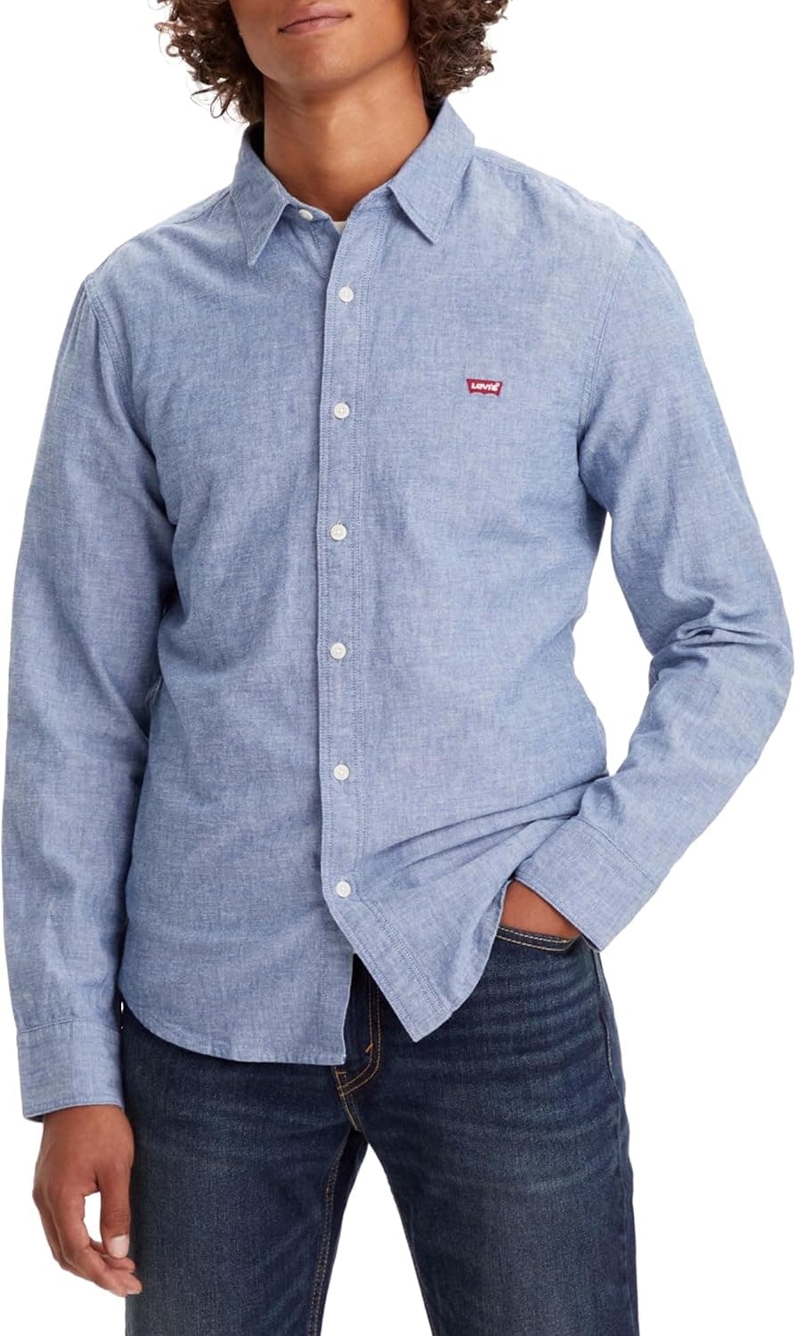 Levi's Long-Sleeve Battery Housemark Slim camisa para homem
