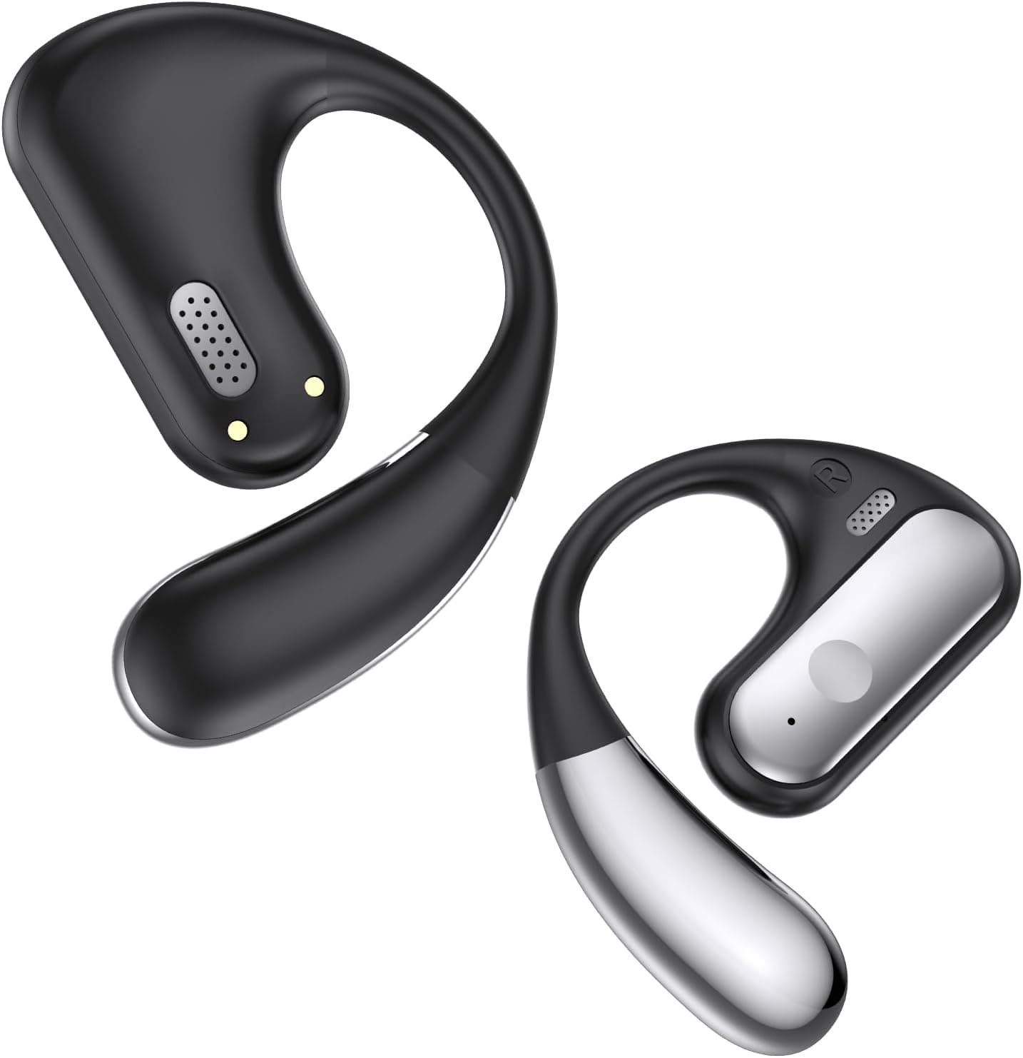 EUQQ Auriculares sem fios desportivos - auriculares de condução óssea e capacetes sem fios Bluetooth desporto, auriculares para correr com até 40 horas de reprodução