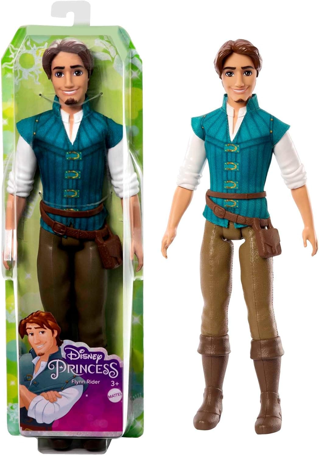 Mattel Disney Princess, Flynn Rider, boneco de moda articulado com seu visual característico inspirado no filme da Disney emaranhados, brinquedos, presentes para meninos e meninas, HLV98