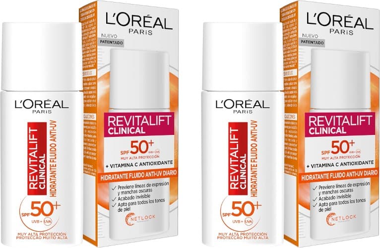 L'Oreal Paris Revitalift Clinical creme hidratante anti-UV SPF50 diário com vitamina C