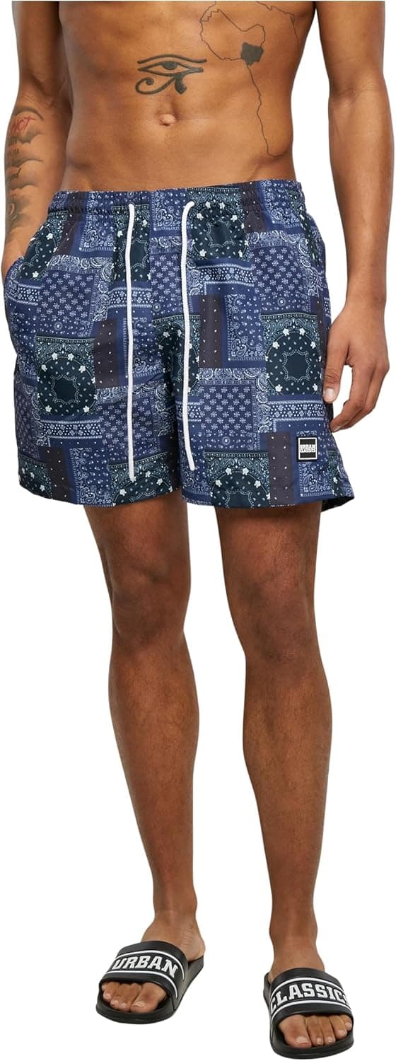 URBAN CLASSICS Calções de banho para homem, calções de banho para natação, secagem rápida para férias
