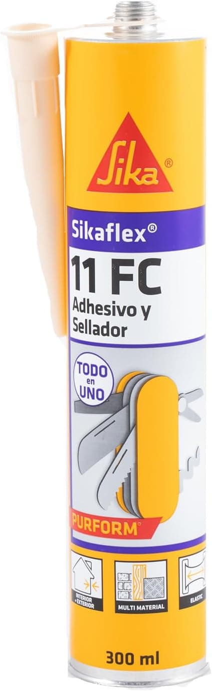 Sikaflex 11 FC Purform | Massa adesiva multiusos de poliuretano para vedação interior e exterior, 300 ml