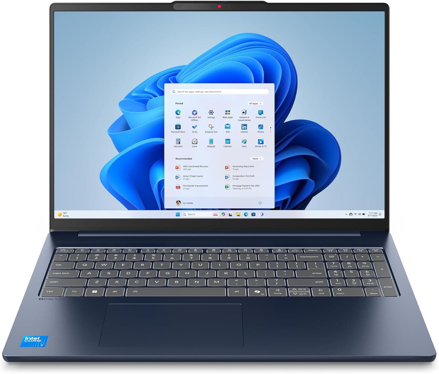 Lenovo IdeaPad Slim 5 Gen 10 Computador portátil WUXGA de 16", Intel Core i7-13620H, Intel UHD Graphics, 32 GB RAM, 1 TB SSD, Wi-Fi 6, Windows 11 Home) teclado QWERTY espanhol - azul