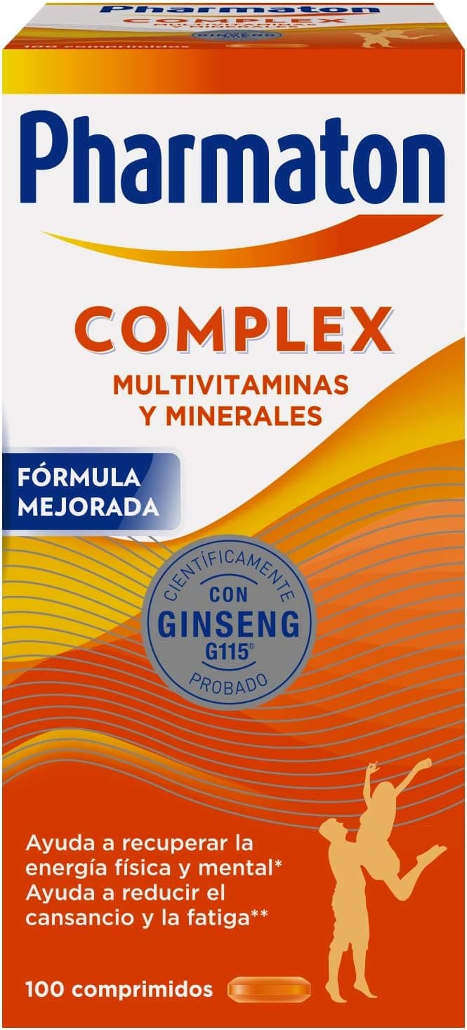 Pharmaton Complex - Multivitamínico com Ginseng G115 - 100 Comprimidos - Energia Física e Mental - Vitaminas para Fadiga
