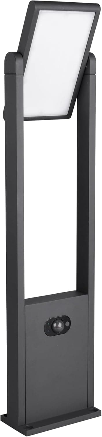 Trio Leuchten Luz de estrada exterior LED MALAWI 553769142, alumínio fundido a pressão antracite, LED de 5 watts, funcionamento híbrido solar/rede