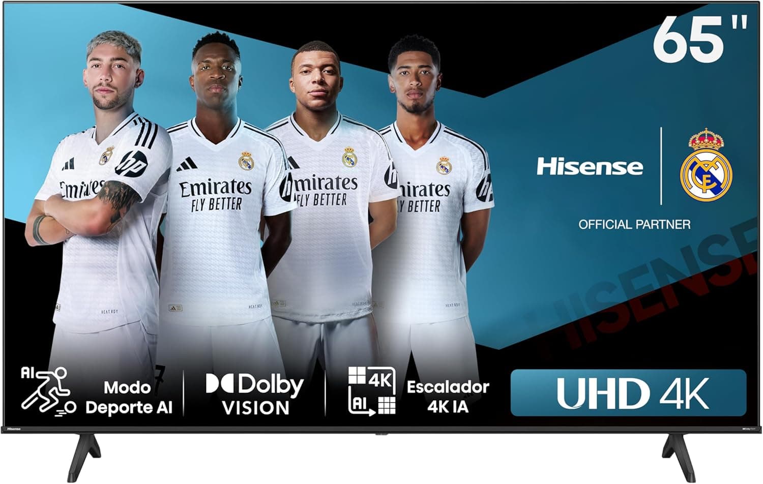 Hisense 65A6N - UHD 4K, VIDAA Smart TV, 65 polegadas, Dolby Vision, modo de jogo Plus, DTS Virtual X, controlo por voz televisão, duplo controlo de volume, autoorganização canais TDT (novo 2024)