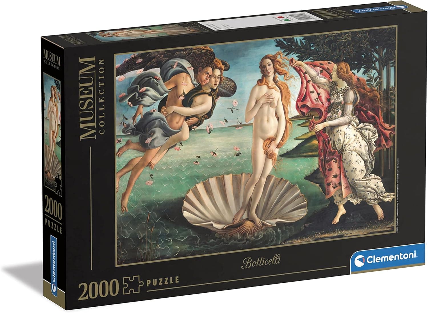 Clementoni - Quebra-cabeças adulto 2000 peças quadro de nascimento de Vénus de Botticelli, coleção de museus (32572)