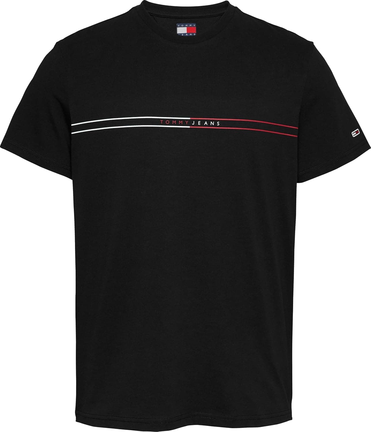 Tommy Jeans T-shirt para homem Slim Entry Graphic Tee com gola redonda