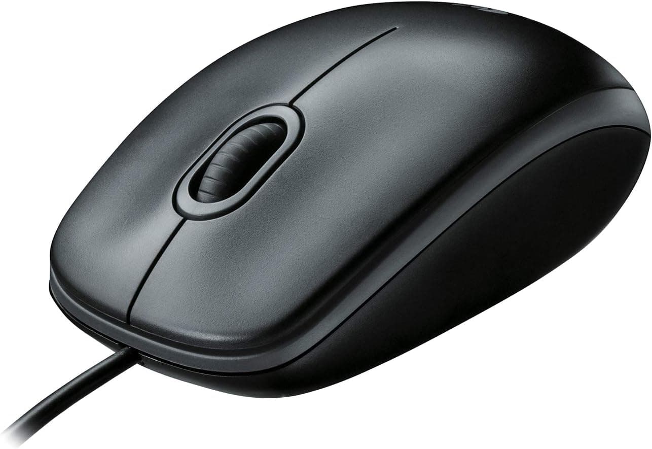 Logitech, USB, B100 rato com cabo, 3 botões, rastreamento ótico, ambidextro, PC/Mac/Portátil/Chromebook - preto