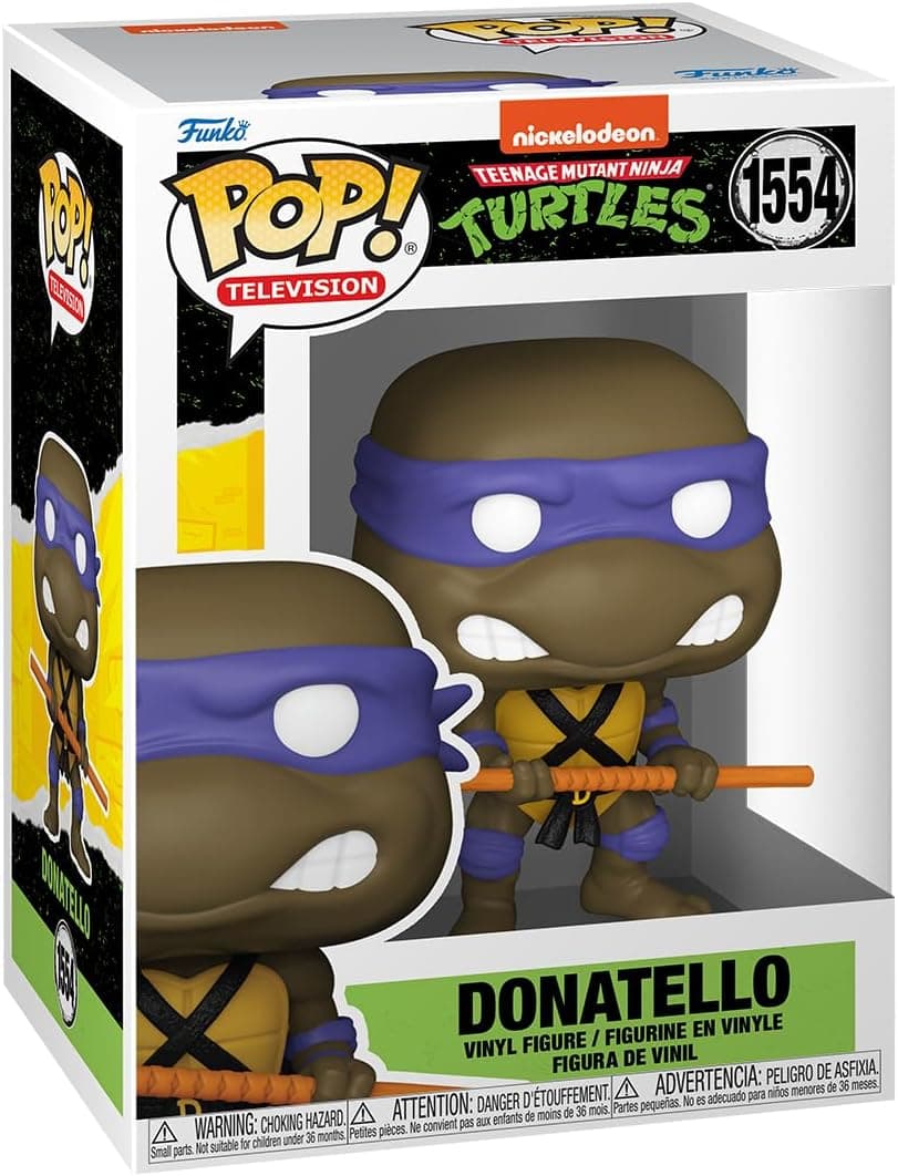 Funko Pop! TV: Teenage Mutant Ninja Turtles (TMNT) - Donatello - TMNT Retro/Classic - Figura de vinil colecionável - Ideia para presente- Mercadoria Oficial - Brinquedos para crianças e adultos - Fãs