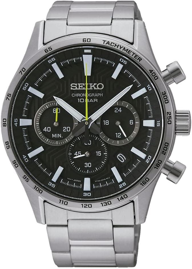 Seiko SSB413P1 | Relógio analógico de quartzo para homem com bracelete em aço inoxidável