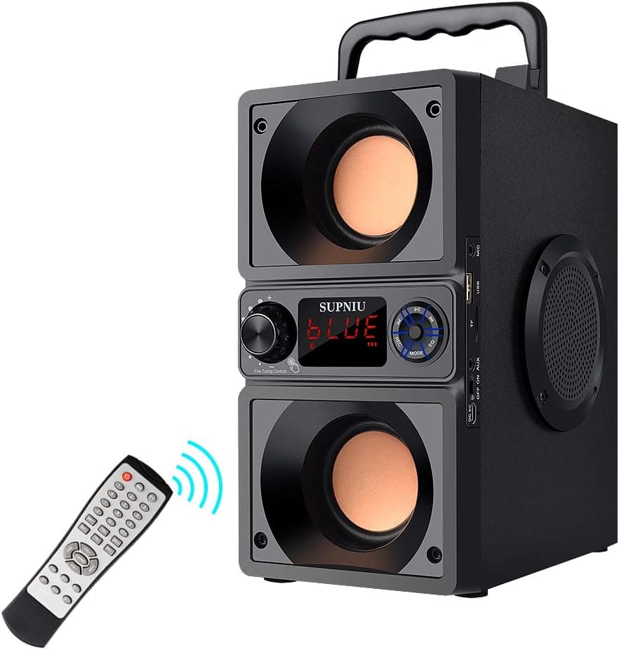 SUPNIU Altifalante Bluetooth, Altifalante portátil de 40 W, poderoso, altifalante sem fio, altifalantes portáteis potentes, suporte micro SD AUX para festas exteriores para presentes de festa em casa