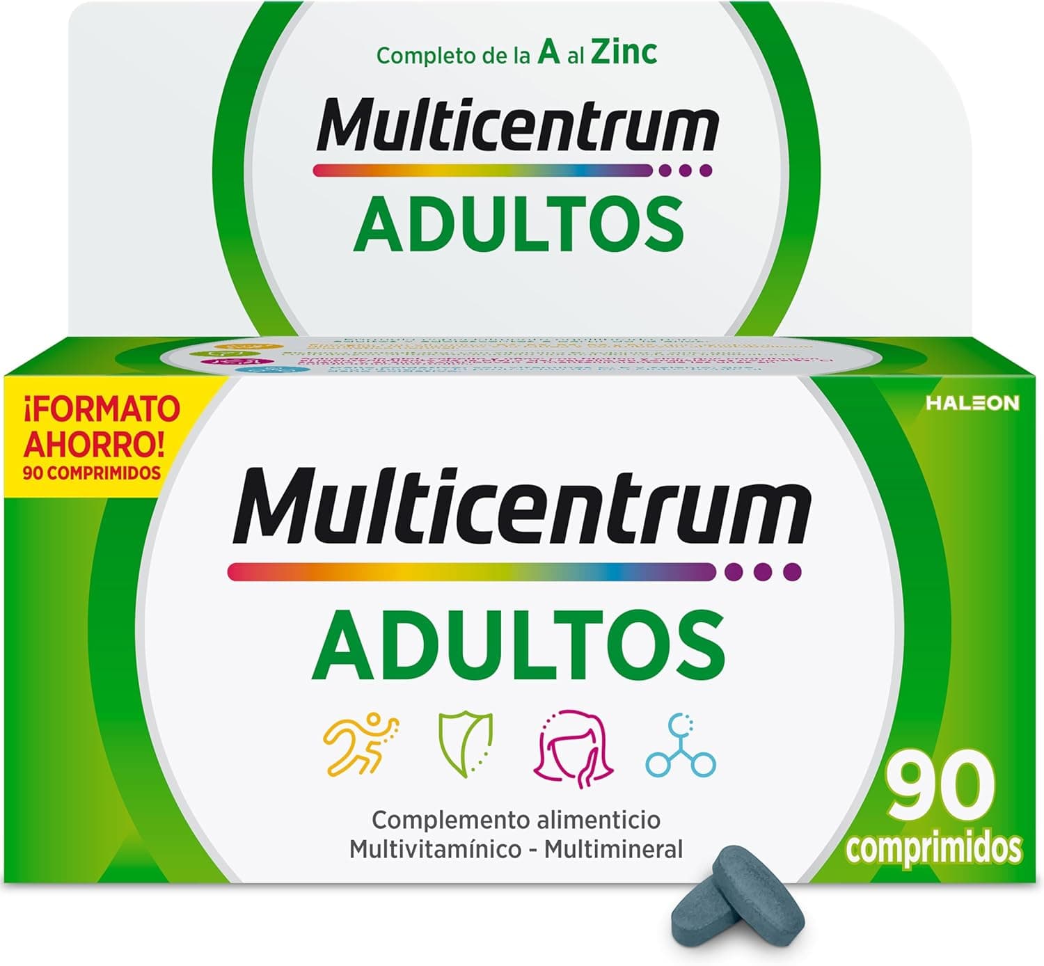 Multicentrum | Multivitamínico e multimineral para adultos e adolescentes sem glúten, 90 comprimidos
