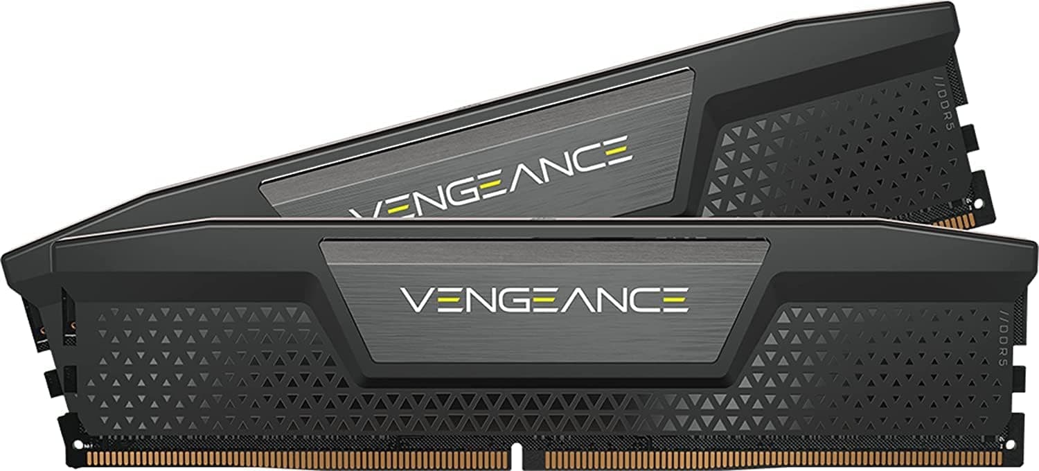 Corsair Vengeance DDR5 64 GB (2 x 32 GB), 5200 Mhz C40 memória per Desktop (regulação de voltagem a bordo, perfis XMP 3,0 personalizados, fator de forma compacta, otimizado para Intel), preto