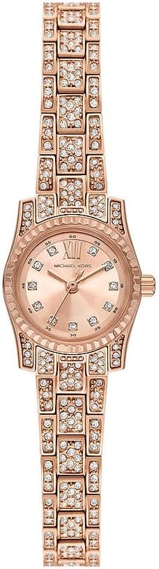 Michael Kors Relógio analógico para mulheres de quartzo com correia em aço inoxidável MK4863, Dourado, pulseira