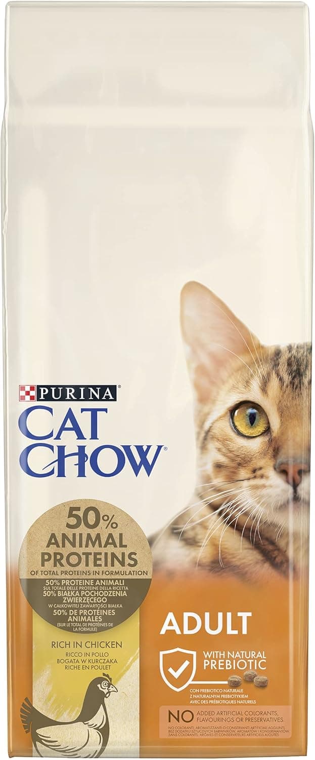 Purina Cat Chow Alimentação para gato esterilizado adulto com peru, saco de 15 kg