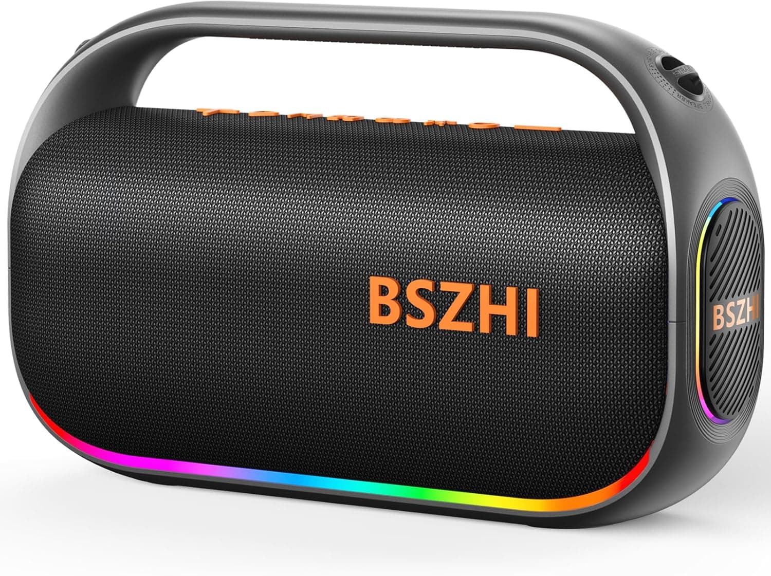 BSZHI | Coluna Bluetooth portátil 80 W resistente à água com luz para festas e exteriores