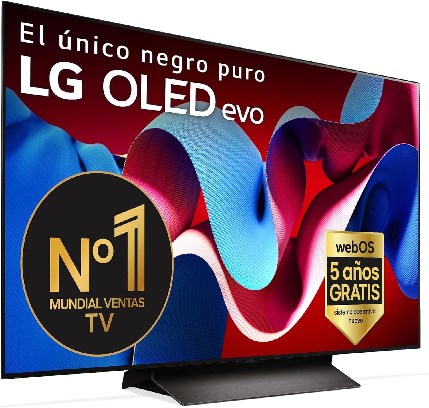 LG OLED48C44LA.AEU, 48", OLED 4K, série C4, 3840x2160, Smart TV, WebOS24, Processador a9, Dolby Atmos, TV Gaming, 144 Hz, AMD FreeSync, preto