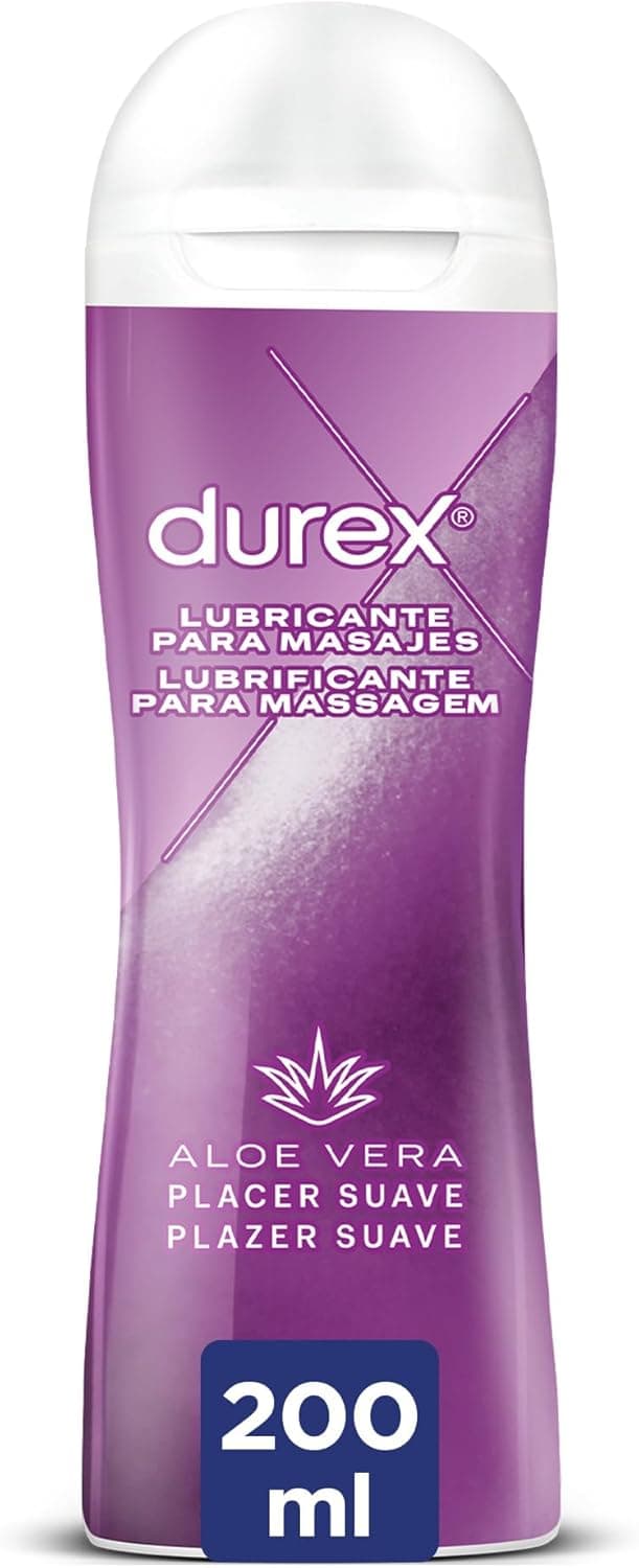 Durex Play Massage gel lubrificante 2 em 1, gel de massagem e lubrificante com aloé vera 200 ml