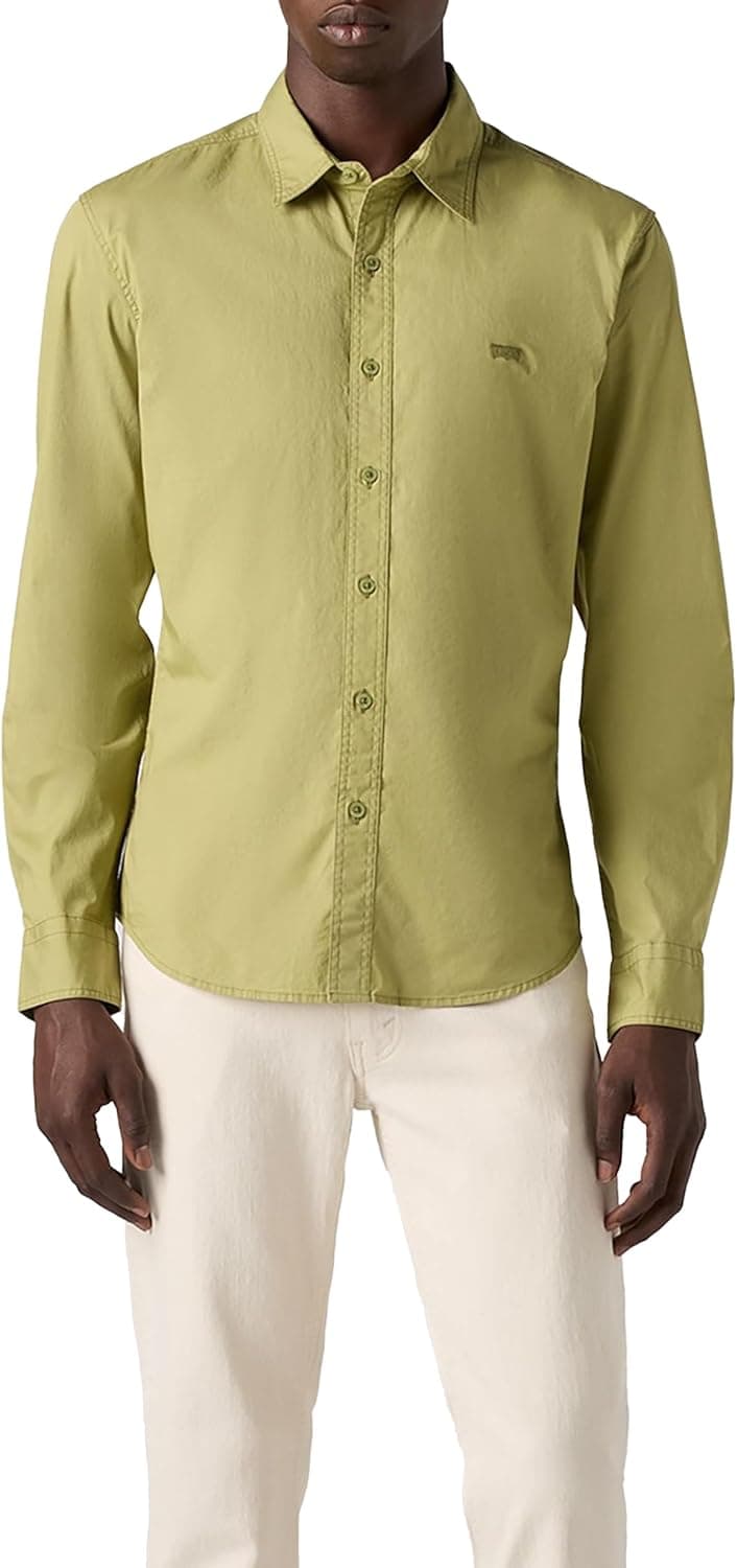 Levi's Long-Sleeve Battery Housemark Slim Camisa para homem