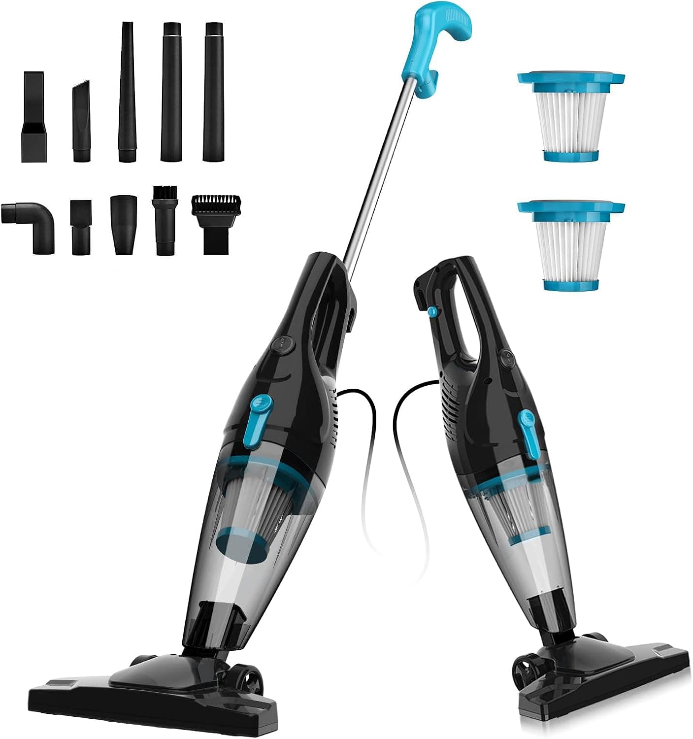 Genérico Aspirador Escoba 2en1 | Aspirador vertical e de mão com cabo, 400W, 16Kpa para chão duro e pêlo de animais