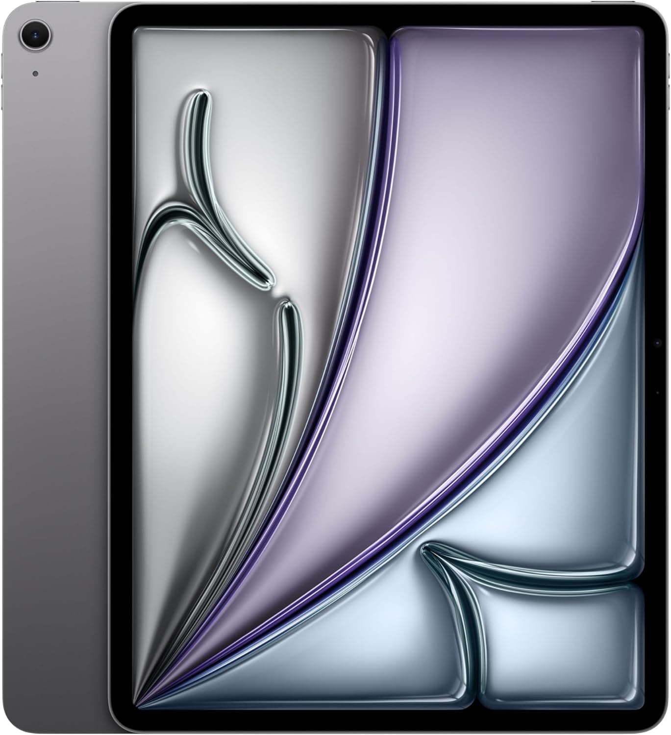 Apple iPad Air de 13 polegadas (M2): Ecrã líquido com ecrã Retina, 128 GB, câmara frontal de 12 Mpx horizontal e câmara traseira de 12 Mpx, Wi-Fi 6E, Touch ID, autonomia do sol a sol - cinzento