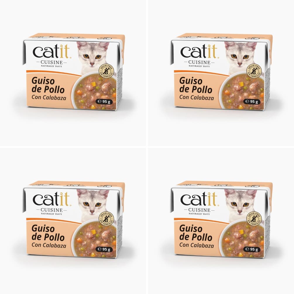 Ensopado para gatos Catit Cuisine, frango com abóbora-95 g