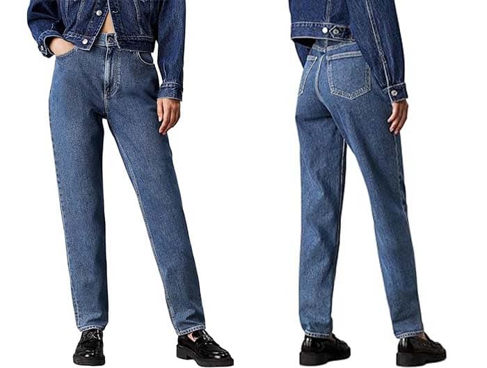 Calvin Klein Calças de ganga mulher Mom Jean Tapered Fit