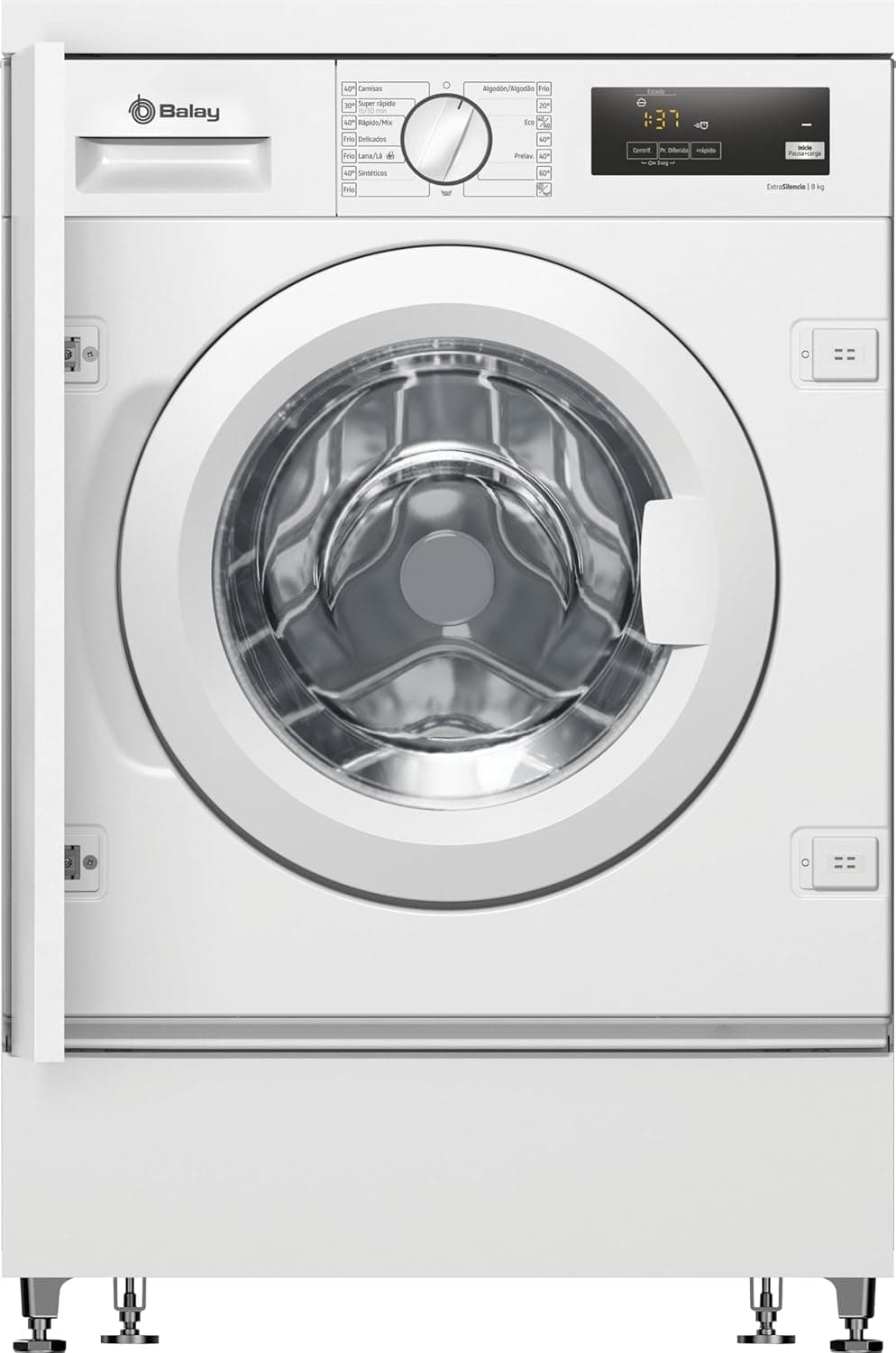Balay 3TI983B | Máquina de lavar roupa de 8 kg integrável com motor silencioso e AquaControl Plus