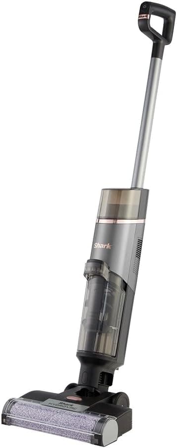 Shark HydroVac Aspirador esfregona sem cabo, aspira e esfrega pisos, com escova multisuperfície giratória antimicrobiana para eliminar odores, limpeza a seco e húmido, modo de limpeza automática