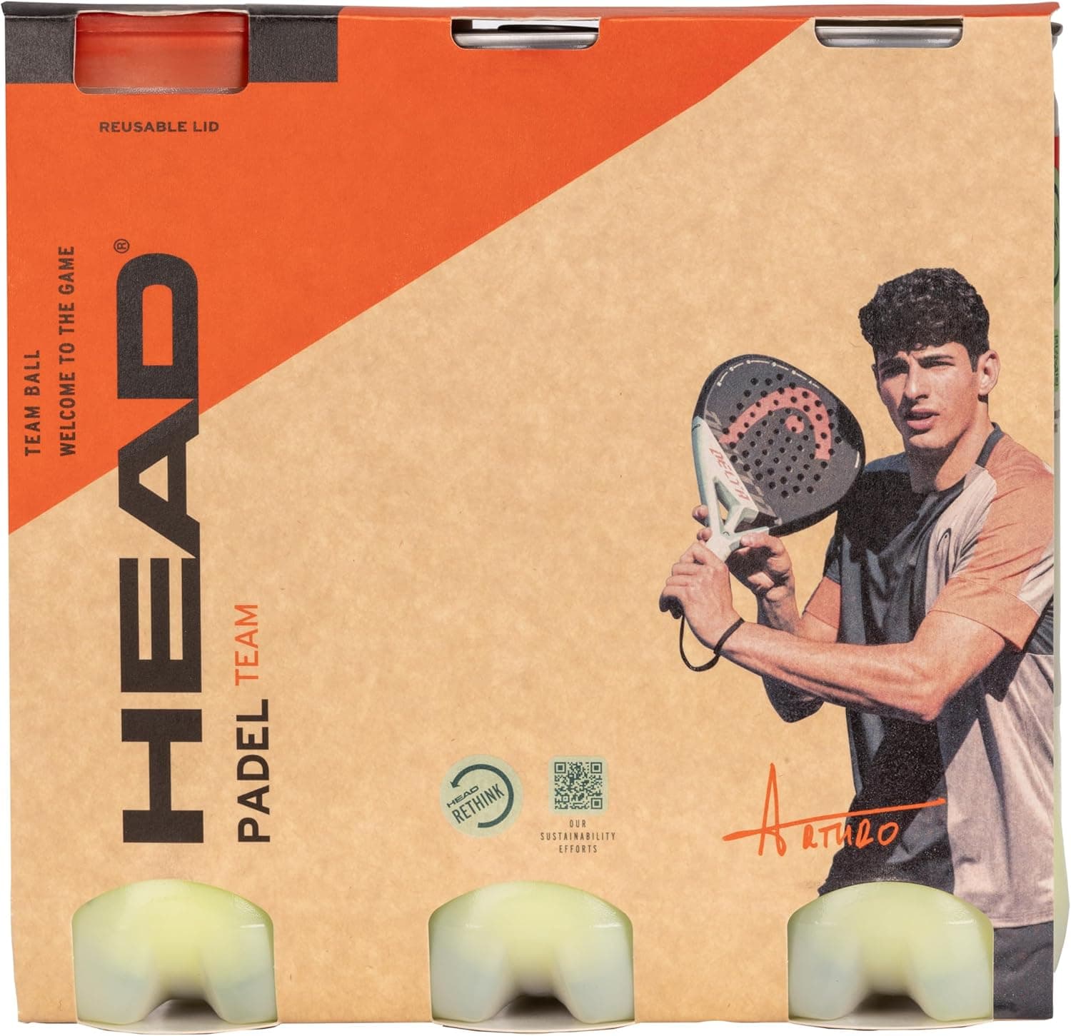 Head Pack 3 frascos Padel edição 2019, adultos unissexo, amarelo, M