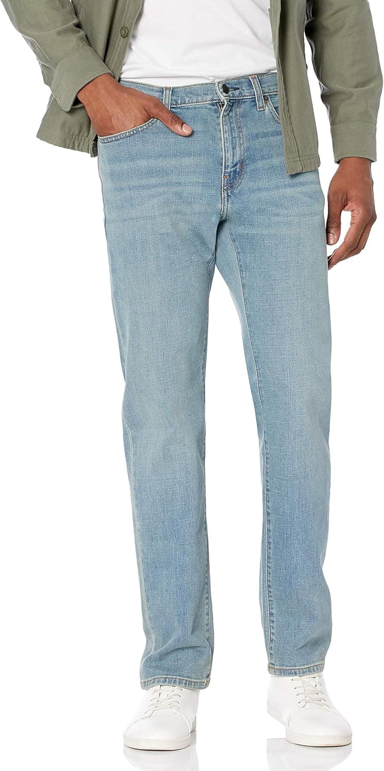 Amazon Essentials | Calças de ganga de corte reto para homem