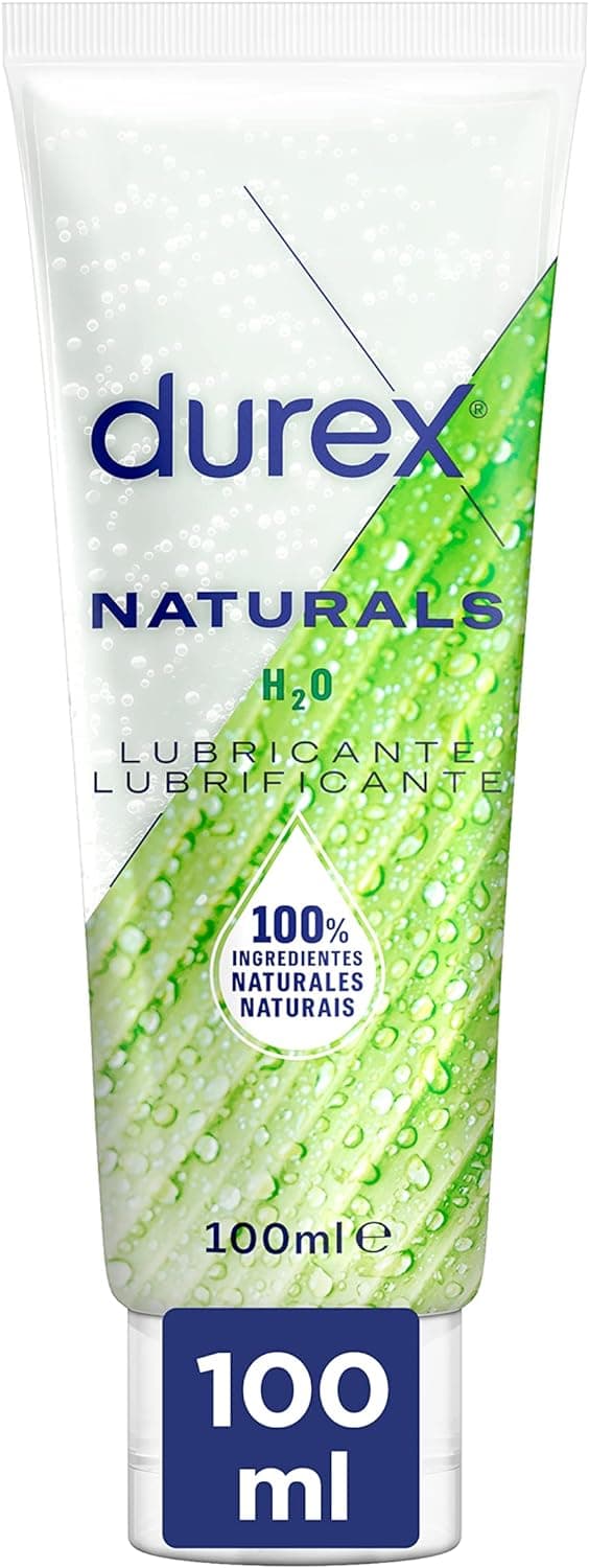 Durex Naturals H2O Lubrificante 100% natural sem fragrância, corantes ou agentes irritantes,100 ml