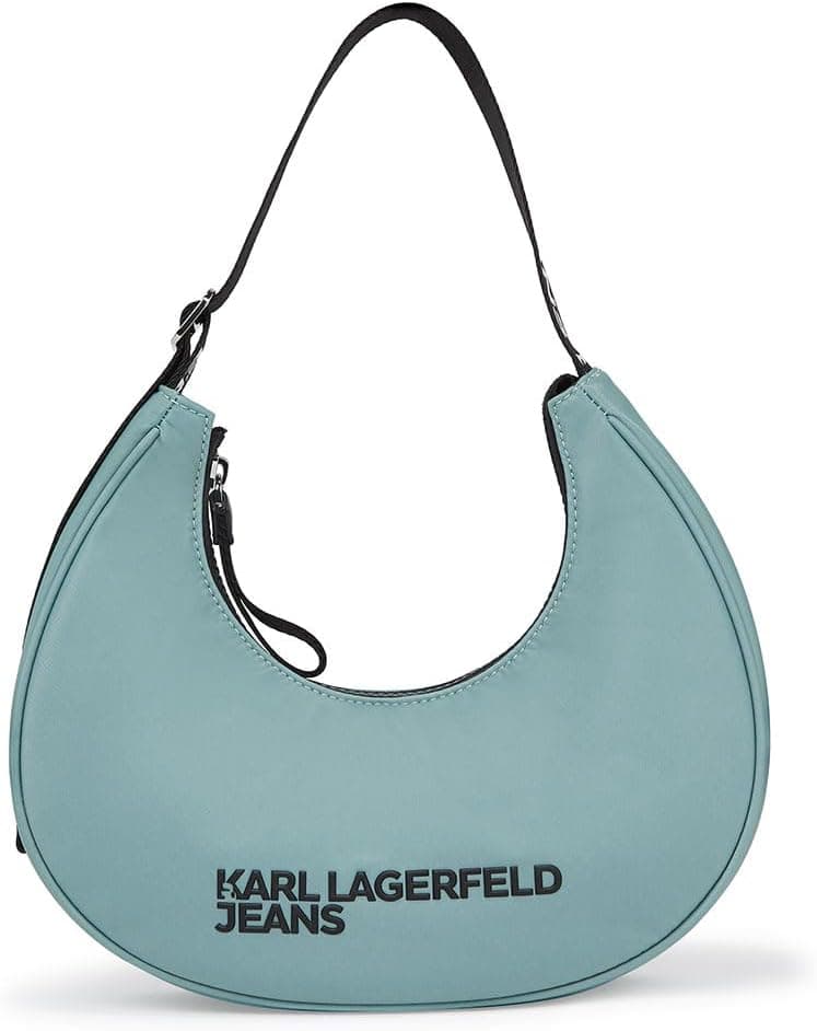 KARL LAGERFELD JEANS Essential Nylon Moon Bag, bolsa de lua para mulher