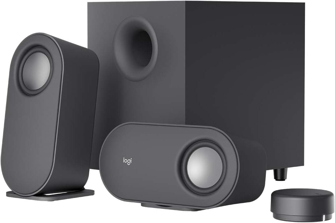 Logitech Z407 Altifalantes Bluetooth para computador com subwoofer e controlo sem fio, som imersivo, áudio premium com várias entradas, altifalantes USB - preto