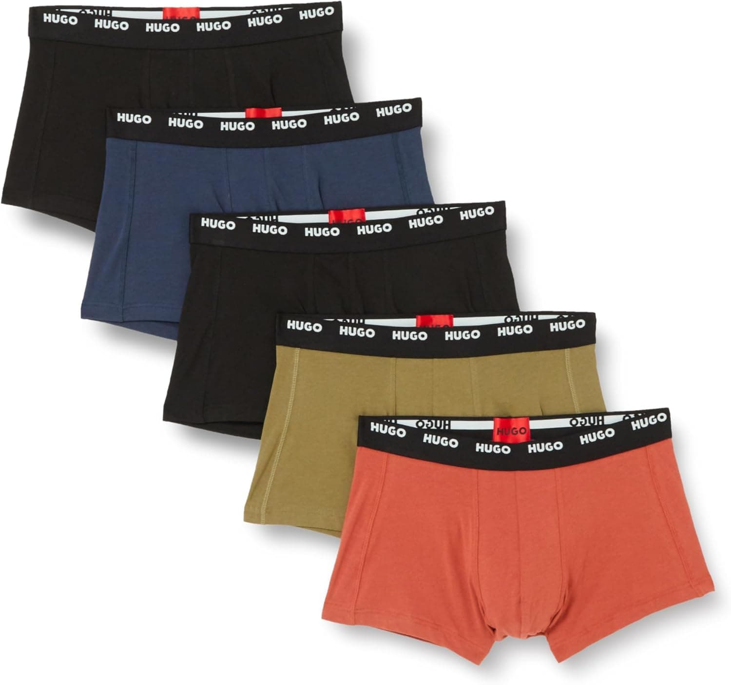 HUGO Trunk Five Pack Boxers para homem, pack de 5