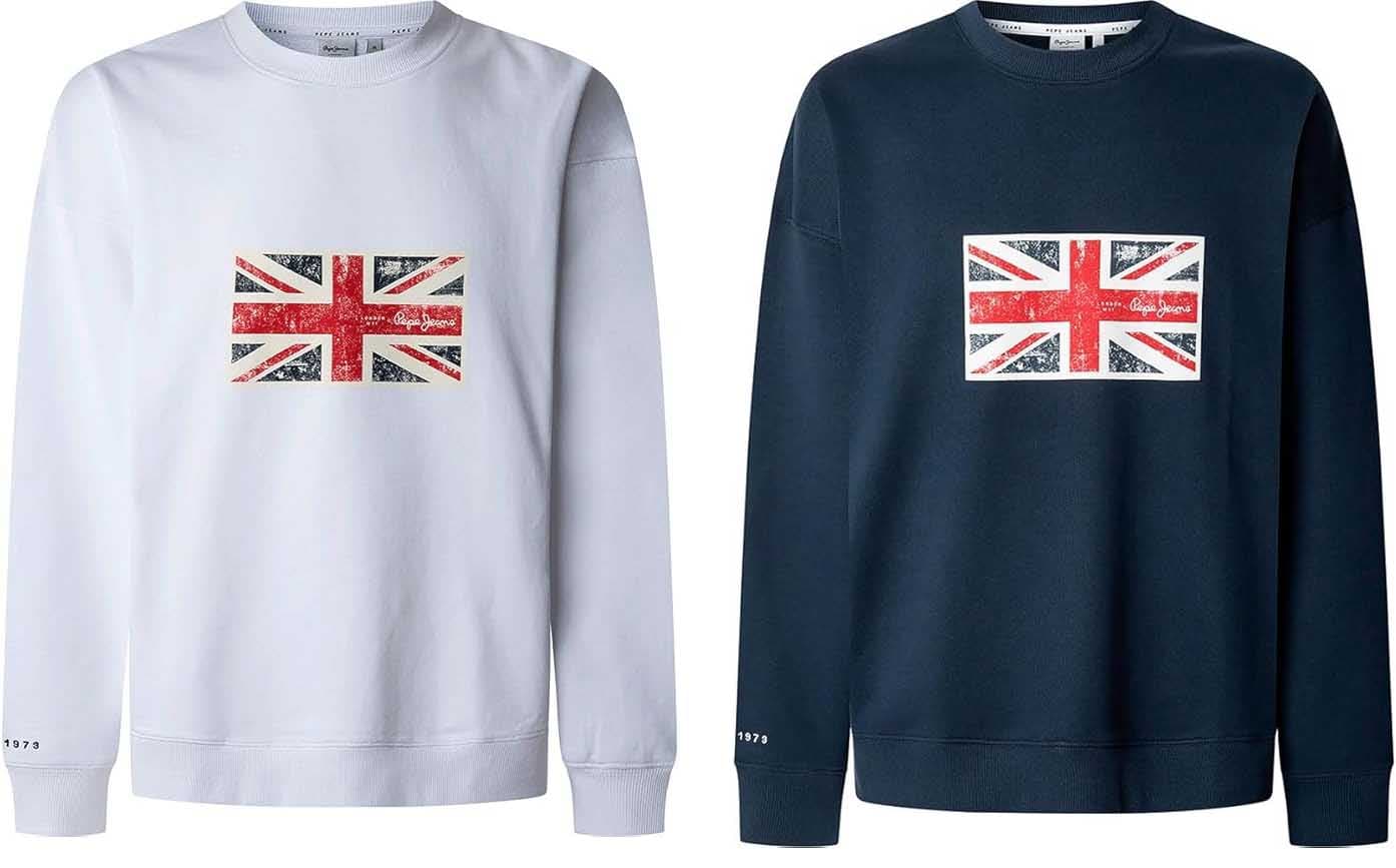 Pepe Jeans Union Crew | Sweatshirt em algodão com gola redonda para homem