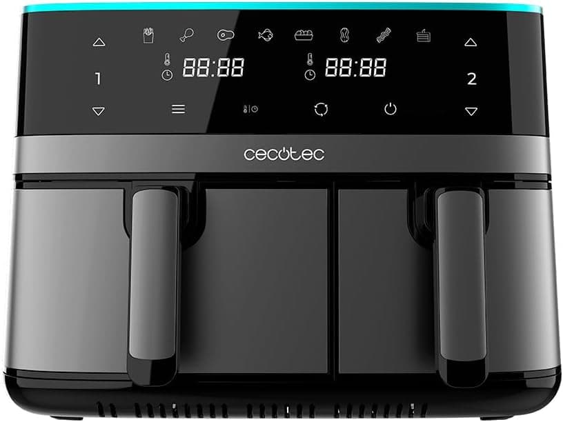 Cecotec Frigideira de ar Cecofry DuoSize 9000, 9 L, 2700 W, duplo cesto e dupla temperação, baldes de 5,5 e 3,5 l, 8 modos, temperatura entre 80º e 200º