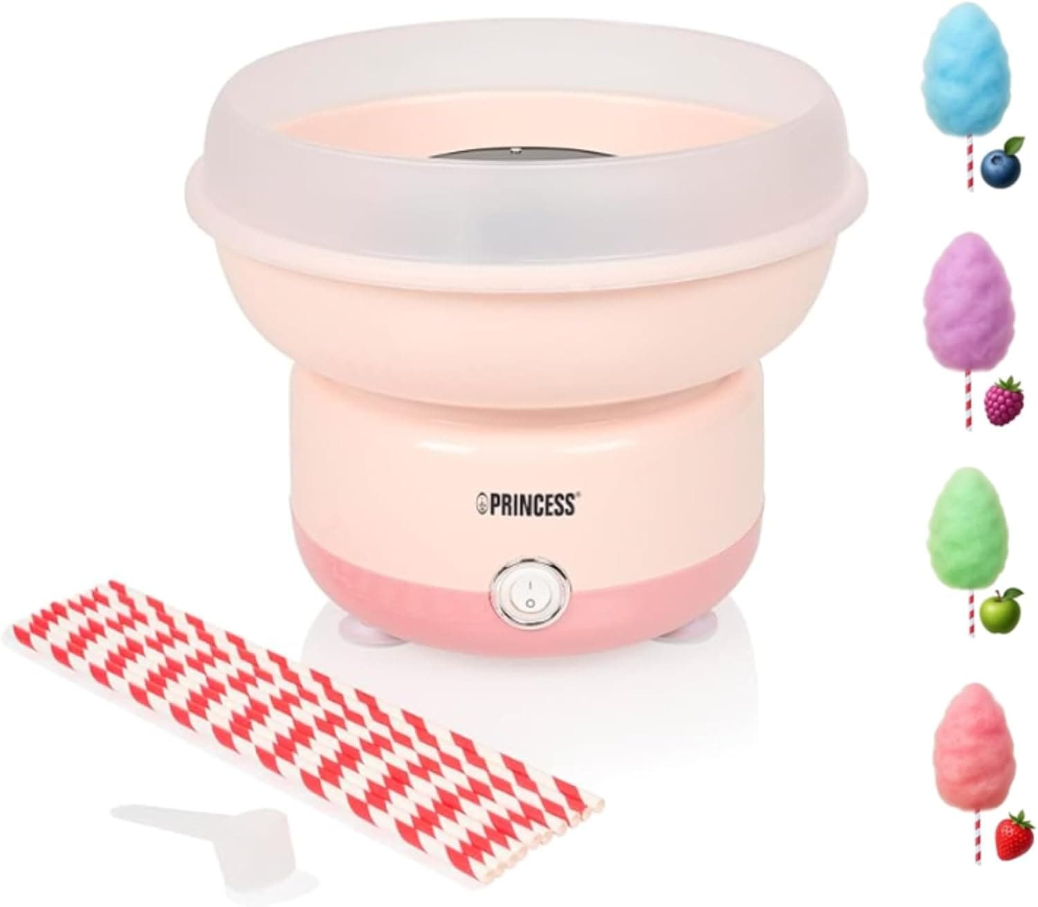 Princess 292990 | Máquina de algodão doce compacta 500 W com acessórios
