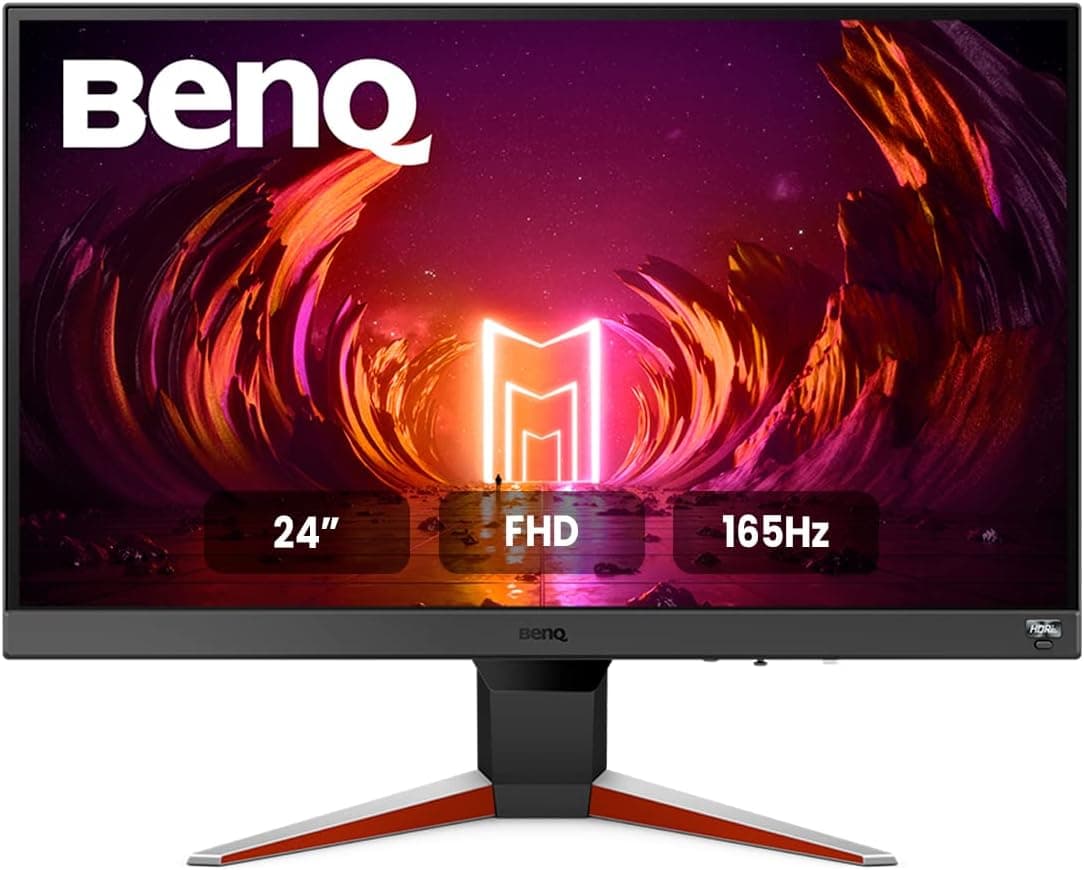 BenQ MOBIUZ EX240N Monitor Gaming FHD de 24", 165Hz, 1 ms MPRT, HDRi, FreeSync Premium, altifalantes de 2,5 W, care, cores realistas do jogo, Light Tuner