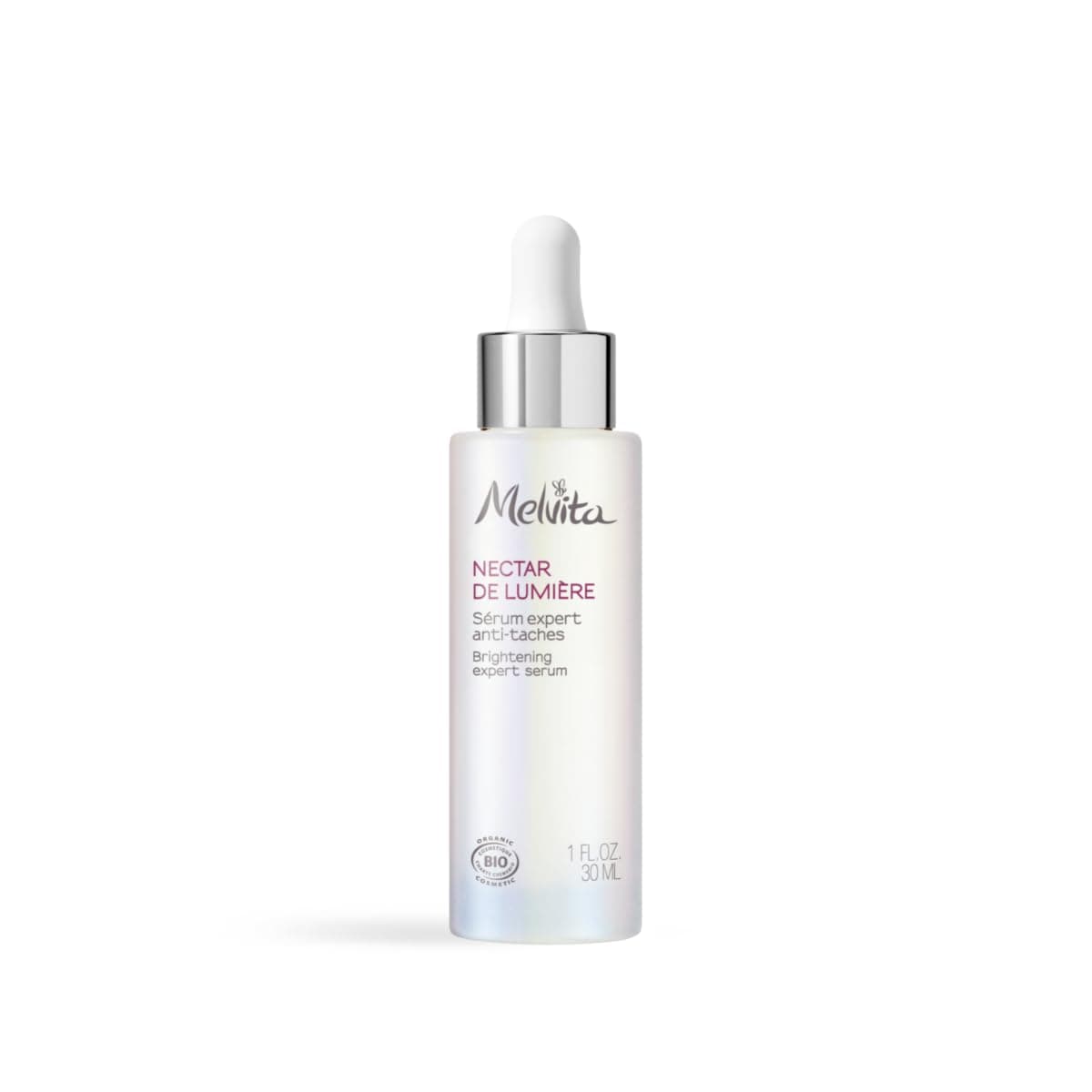 Melvita - Serum especialista anti-manchas Nectar de Lumière - Corrige e atenua as manchas - Ação aclarante - Todos os tipos de pele - 100% natural - Certificado Ecológico, Vegan, Frasco de 30 ml