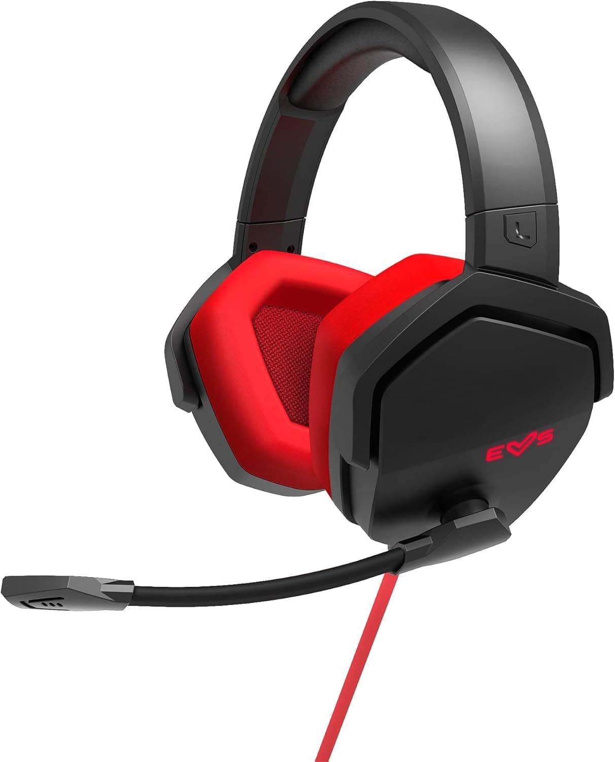 Energy Sistem ES Gaming Headset ESG 4 Surround 7.1 Red (luzes LED, som surround 7.1, almofadas circulares de couro), vermelho