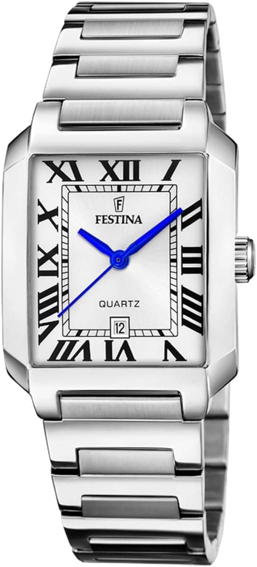Festina Relógio mulher F20679/1 On The Square caixa de aço inoxidável 316 l prateado correia de aço inoxidável 316 l prateado, PRATEADO, pulseira