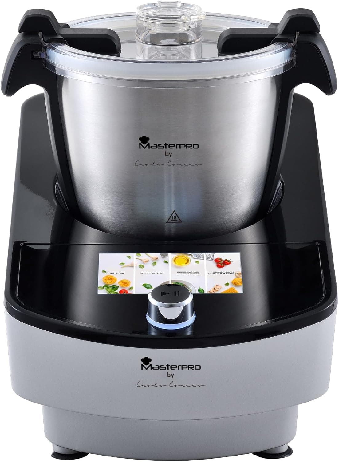 MasterPRO BY CARLO CRACCO - Robô de cozinha 1000 W 3,5 L - 12 programas - controlo tátil LED - multifunções com acessórios completos - inclui função vapor